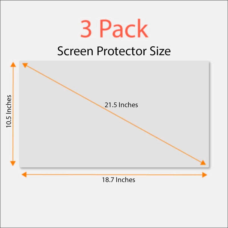 EZ-Pro Screen Protector Anti-Glare and Anti Finger Print Screen Protector (3 Pack) for 21.5 Inches Widescreen Desktop Monitor - Image 5